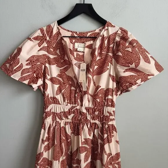 NEW Anthropologie Somerset Maxi Dress in Neutral Floral Dot Size Small - Picture 5 of 15